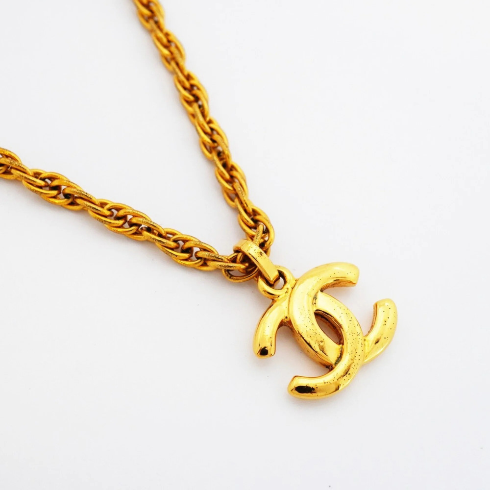 CHANEL Gold Logo Necklace - Picture 2 of 5
